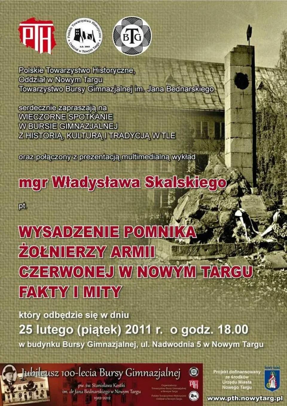 WIECZORNE SPOTKANIE W BURSIE GIMNAZJALNEJ Z HISTORIĄ TRADYCJĄ I KULTURĄ W TLE