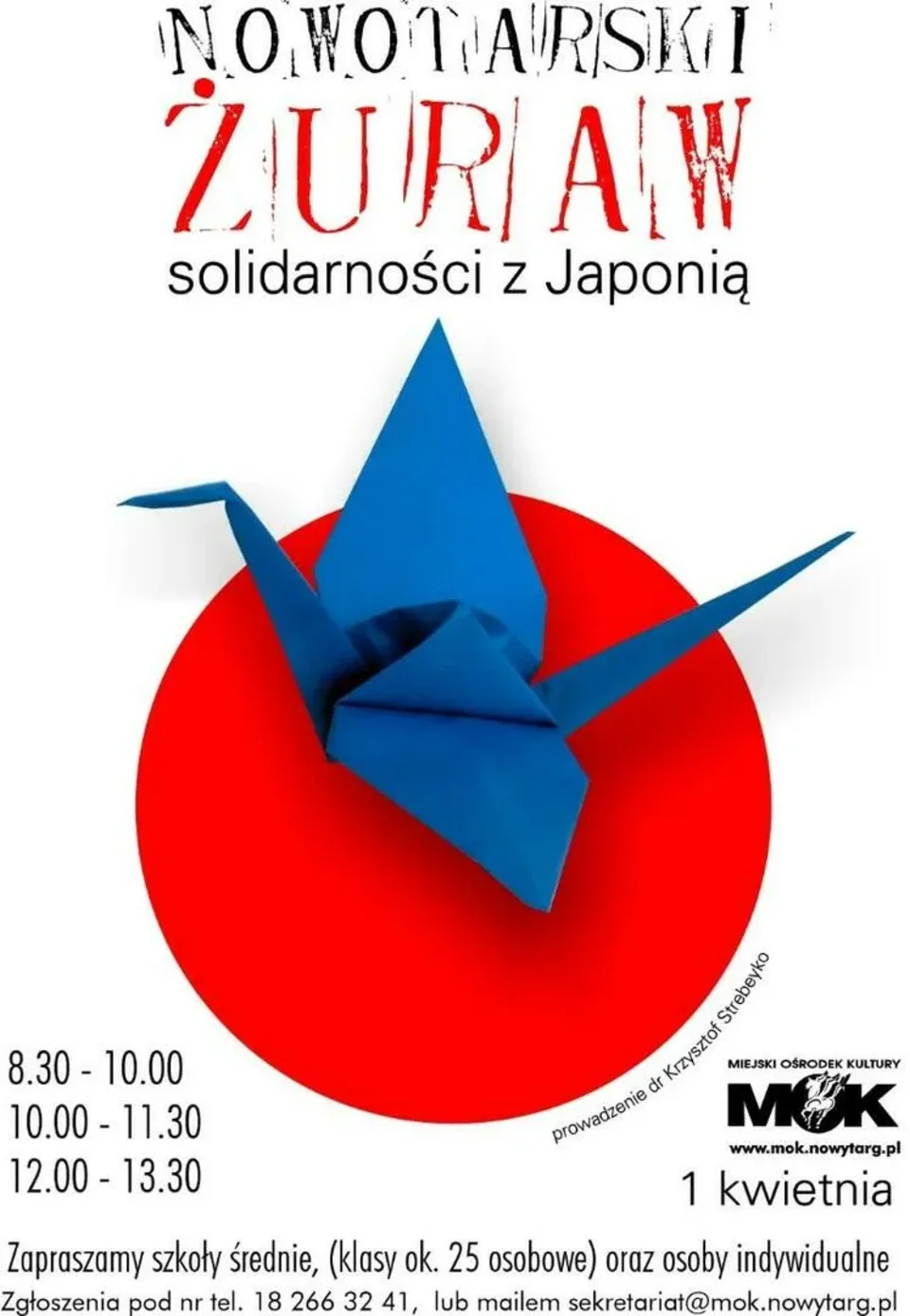 Warsztaty origami pt. "Nowotarski Żuraw solidarności z Japonią"