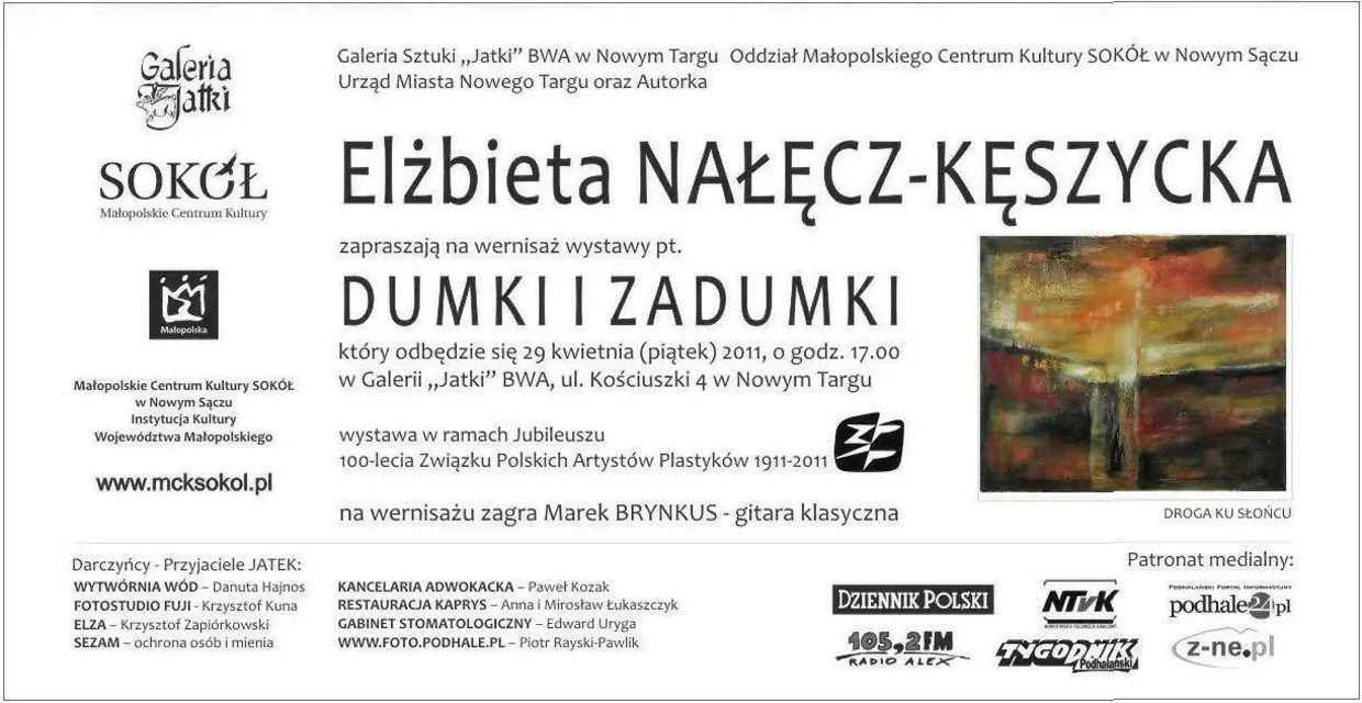 „Dumki i zadumki” w nowotarskiej Galerii Sztuki „Jatki”