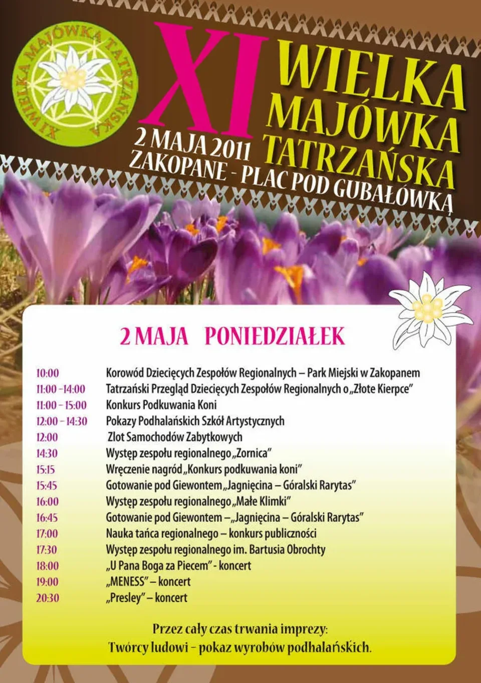 Już dziś XI Wielka Majówka Tatrzańska!