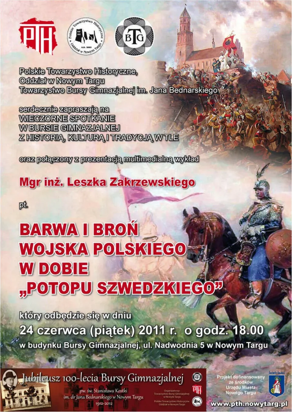 Barwa i broń wojska polskiego w dobie „potopu szwedzkiego”. Wykład mgr inż. Leszka Zakrzewski
