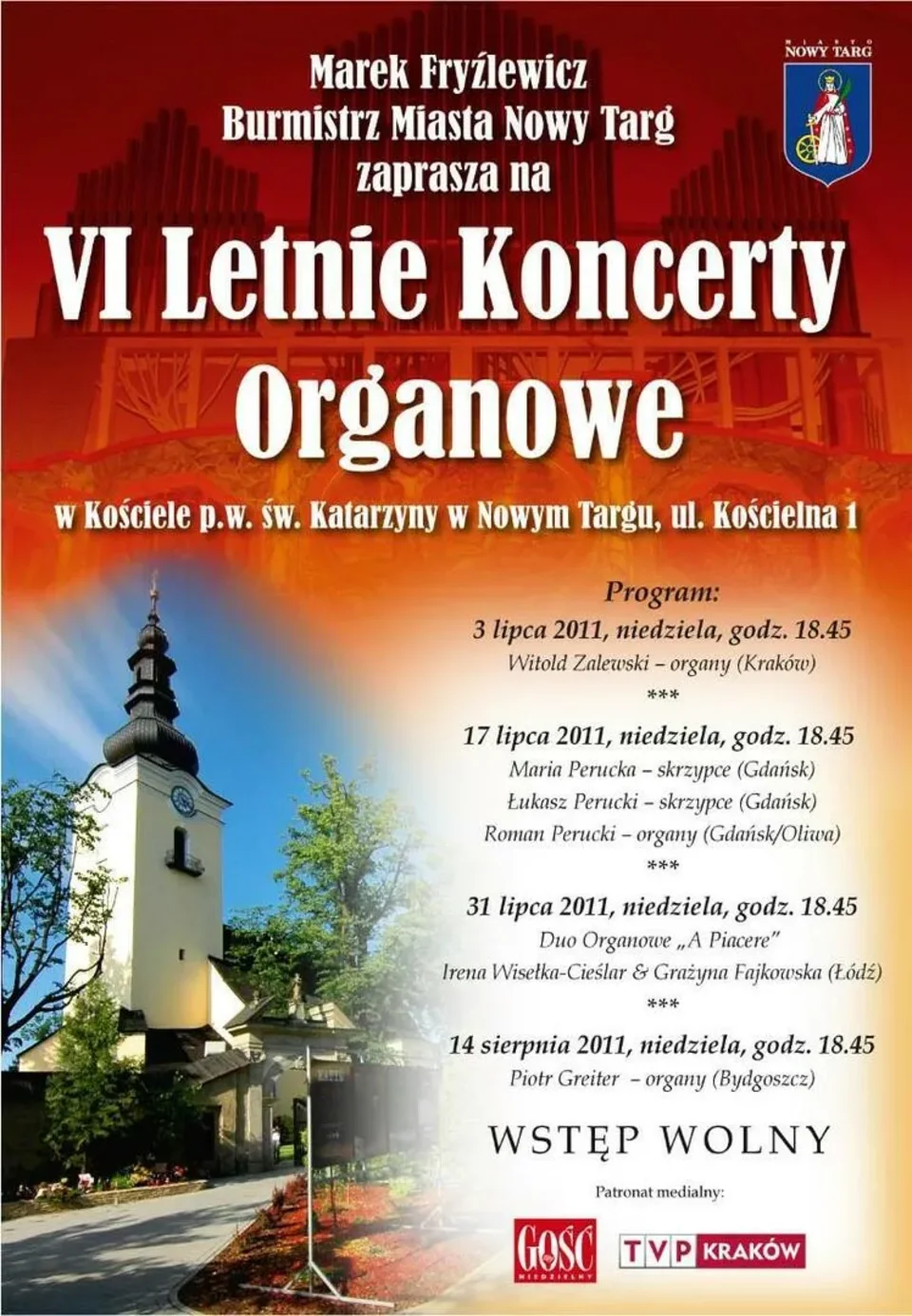 Letnie Koncerty Organowe w Nowym Targu