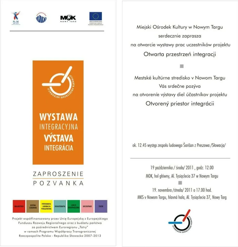 Otwarcie wystawy integracyjnej w ramach projektu Otwarta Przestrzeń Integracji