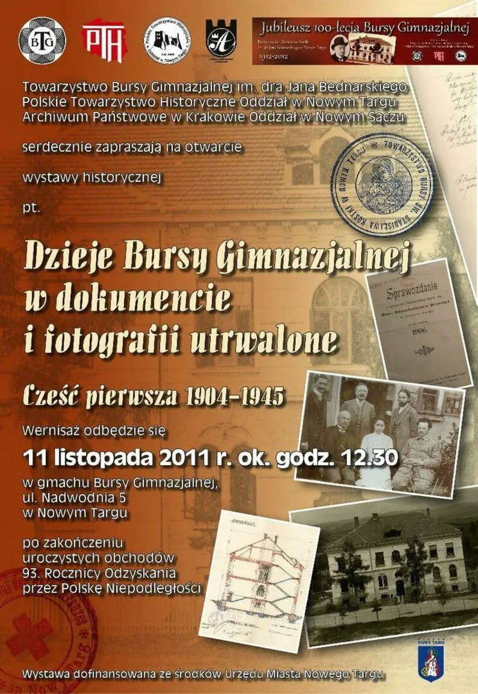 Otwarcie wystawy historycznej pt. Dzieje Bursy Gimnazjalnej w dokumencie i fotografii utrwalone. Cze