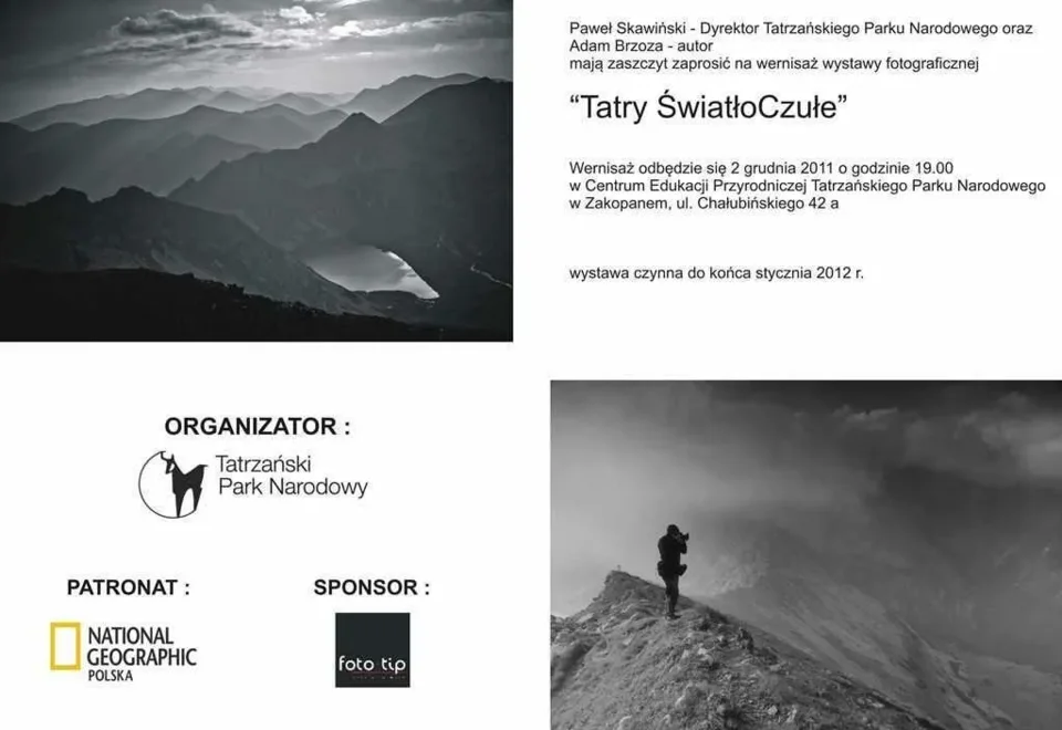 Tatry ŚwiatłoCzułe. Wystawa fotografii Adama Brzozy