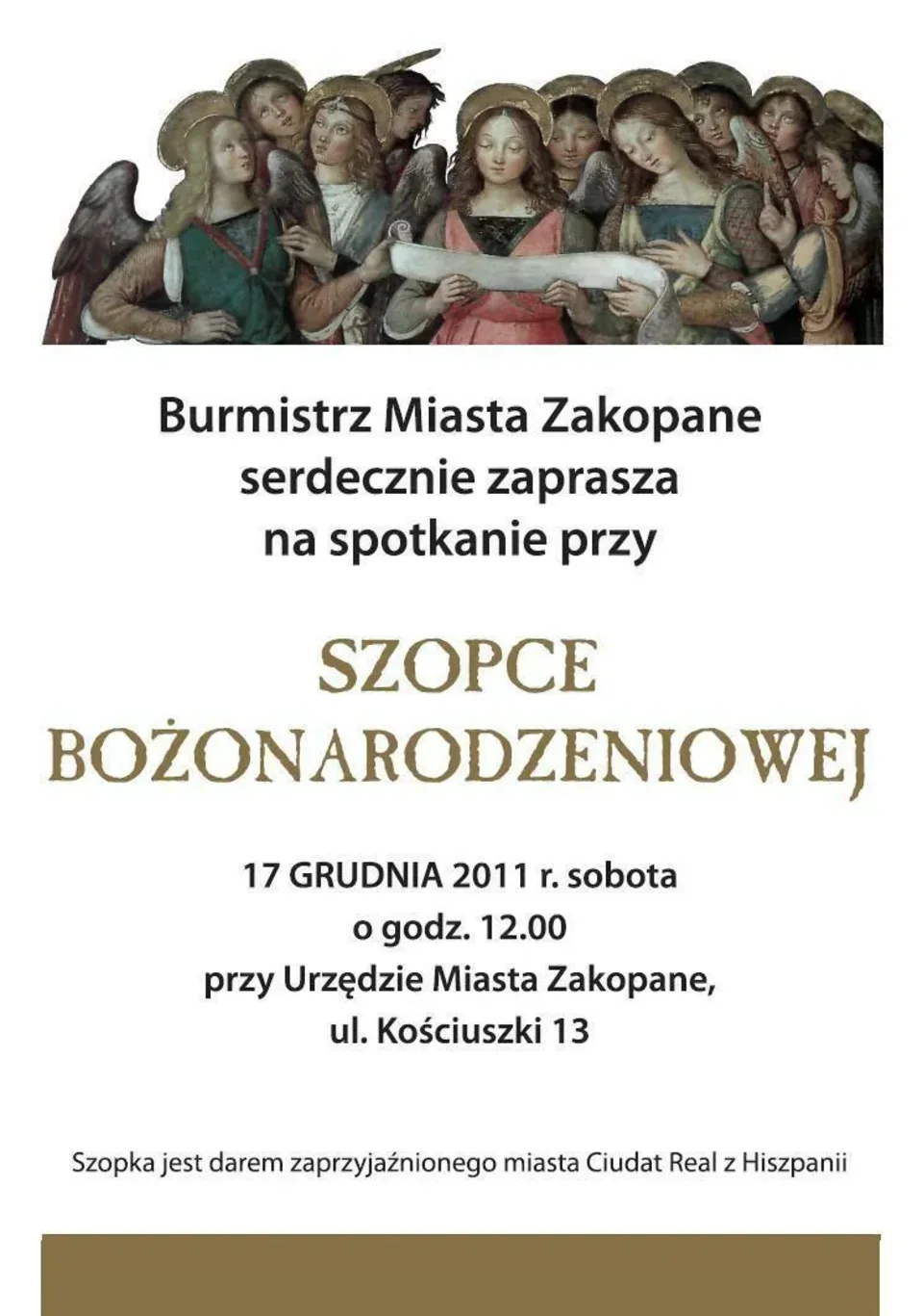 Spotkanie przy szopce bożonarodzeniowej