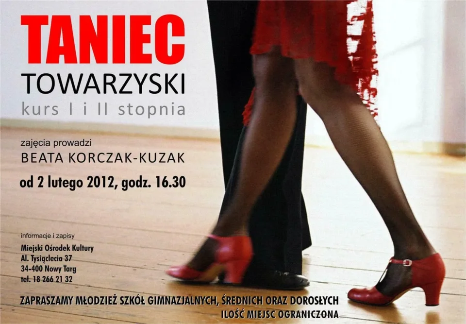 Taniec Towarzyski kurs I i II stopnia