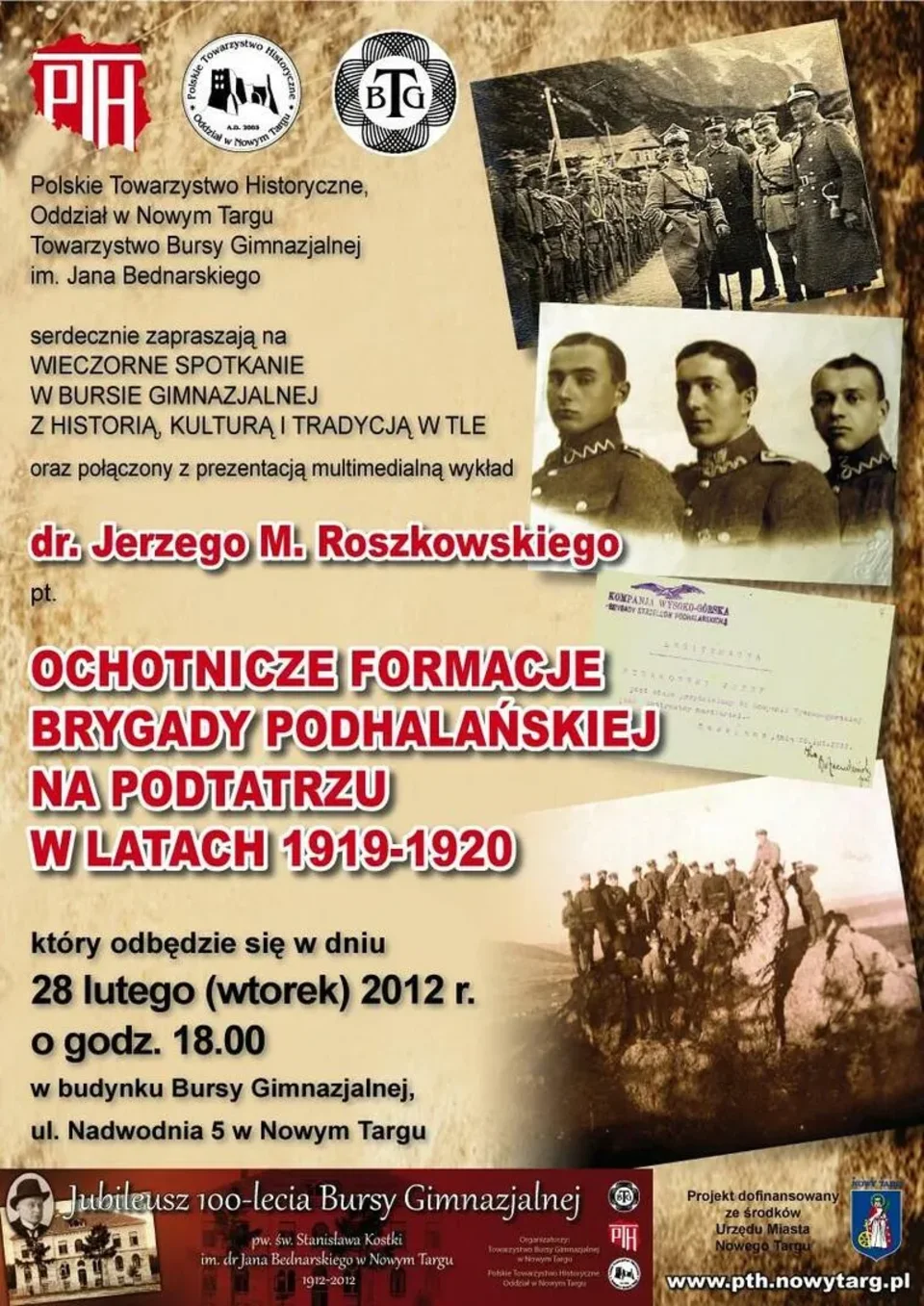 OCHOTNICZE FORMACJE BRYGADY PODHALAŃSKIEJ NA PODTATRZU W LATACH 1919-1920