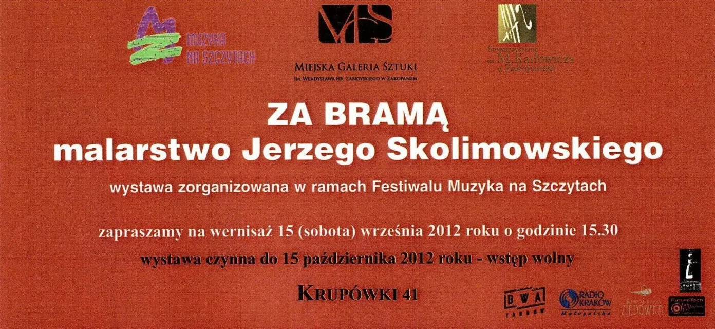 Wernisaż wystawy "Za bramą" malarstwo Jerzego Skolimowskiego