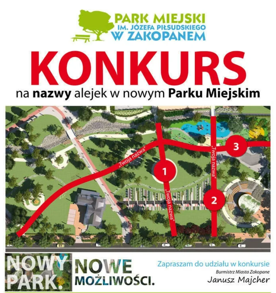 Pierwszy etap konkursu na nazwy alejek w Parku Miejskim zakończony