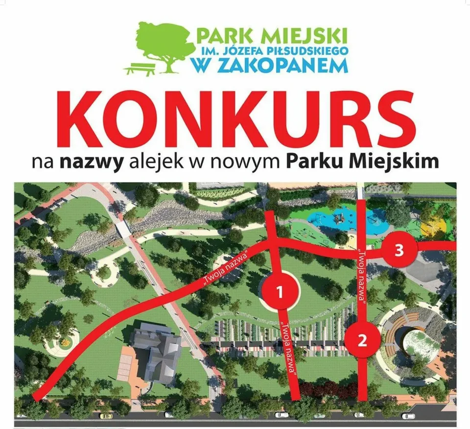 Zakończenie KONKURSU NA NAZWY ALEJEK W PARKU MIEJSKIM