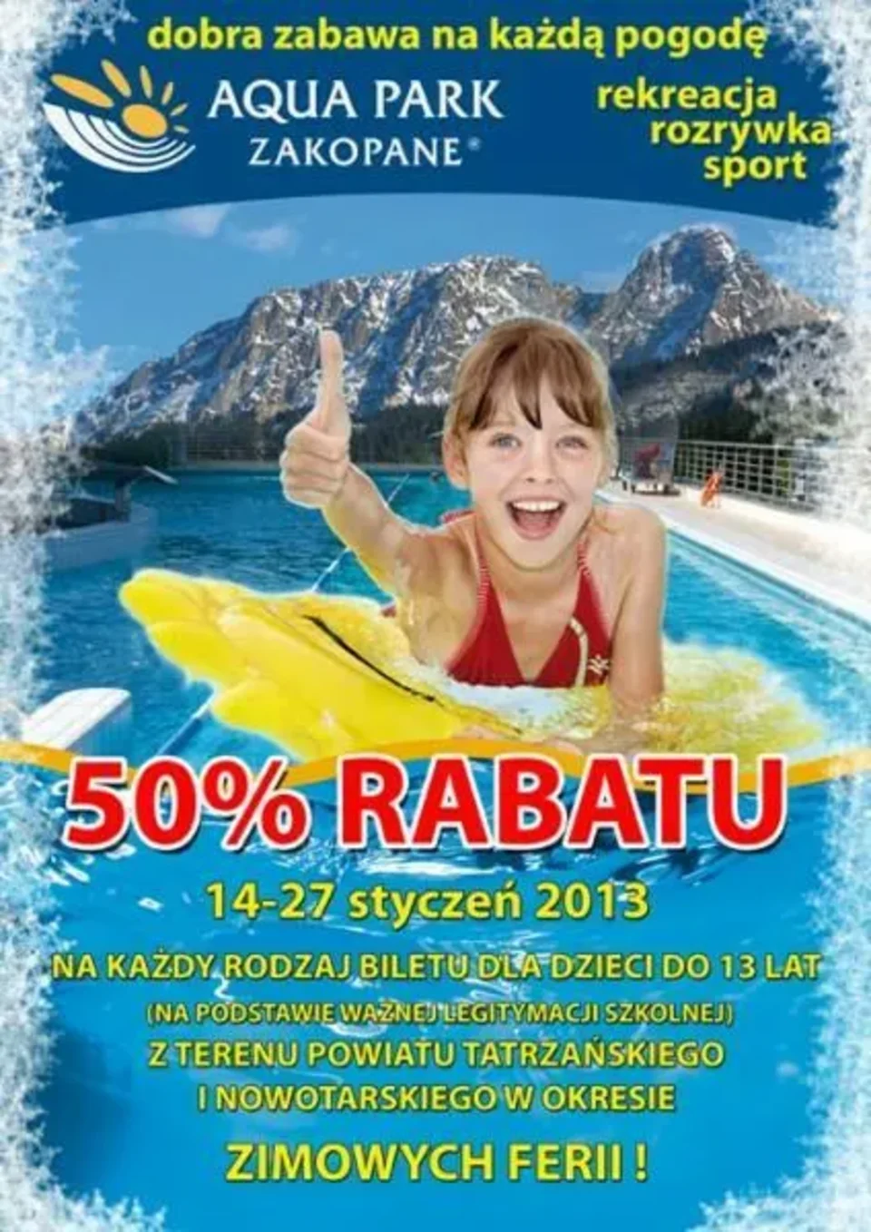 Aqua Park Zakopane dla dzieci