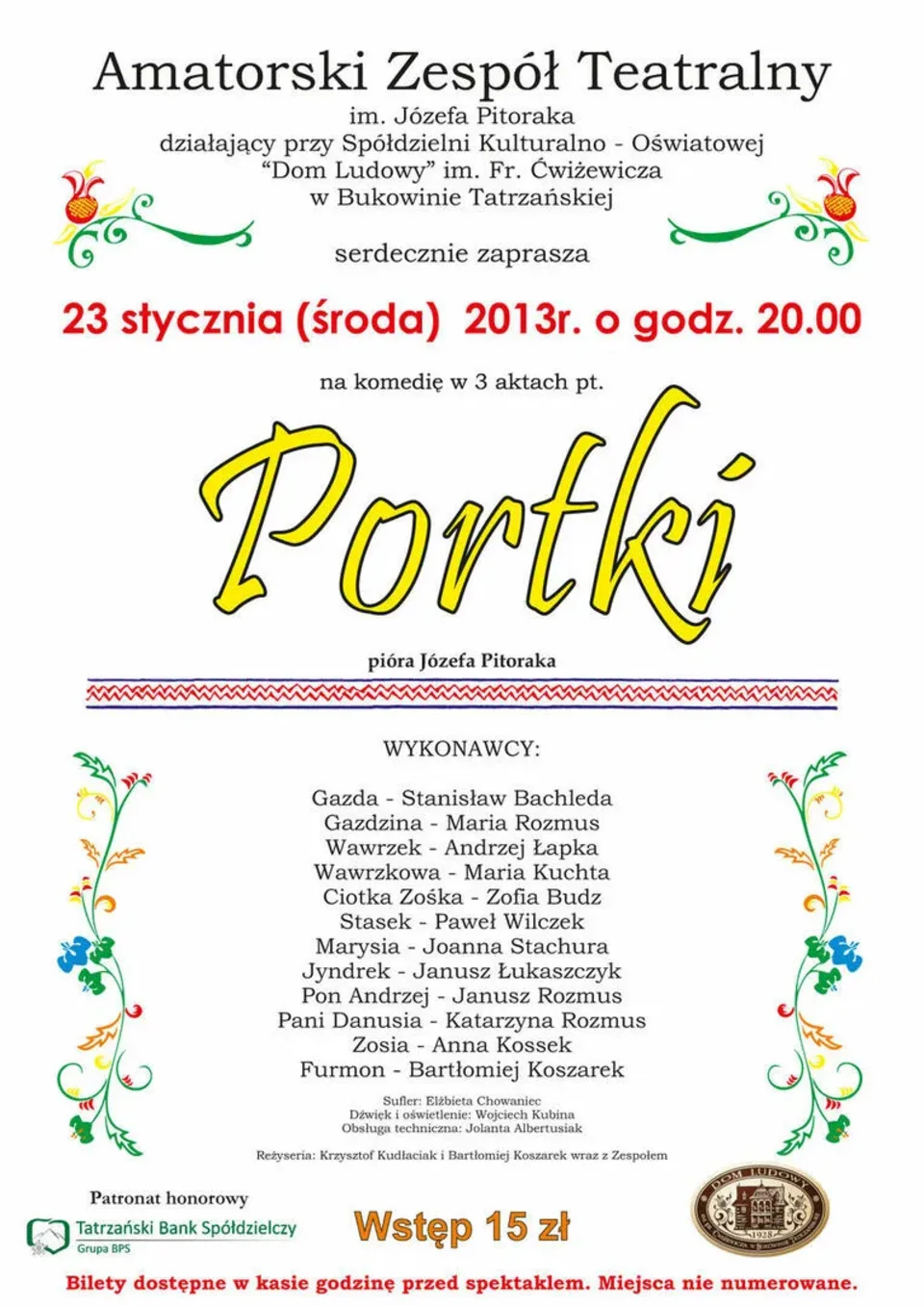 Komedia w 3 aktach pt.: PORTKI