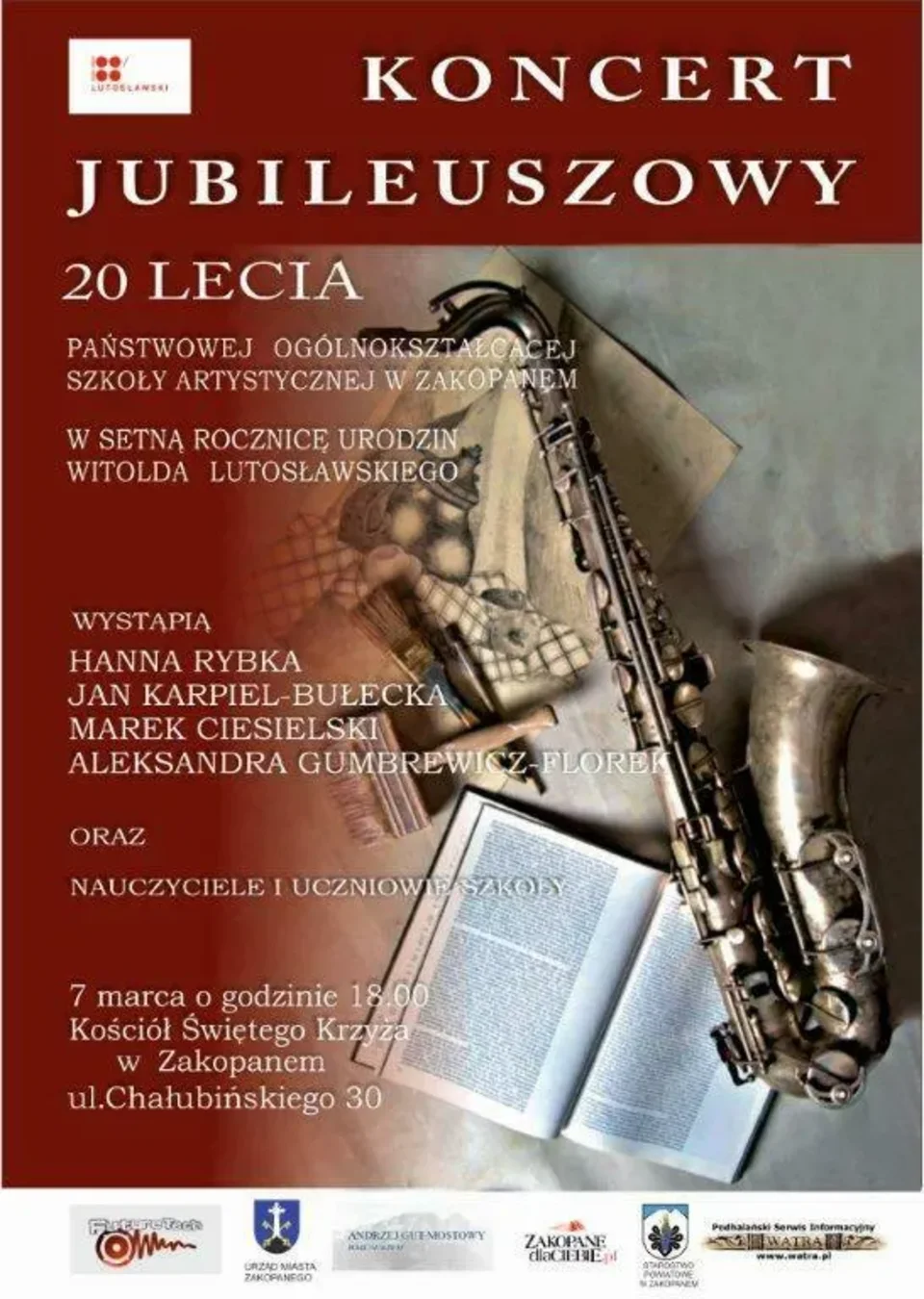 Uroczysty koncert poświęcony obchodom 100 - lecia urodzin wybitnego polskiego kompozytora Witolda Lu