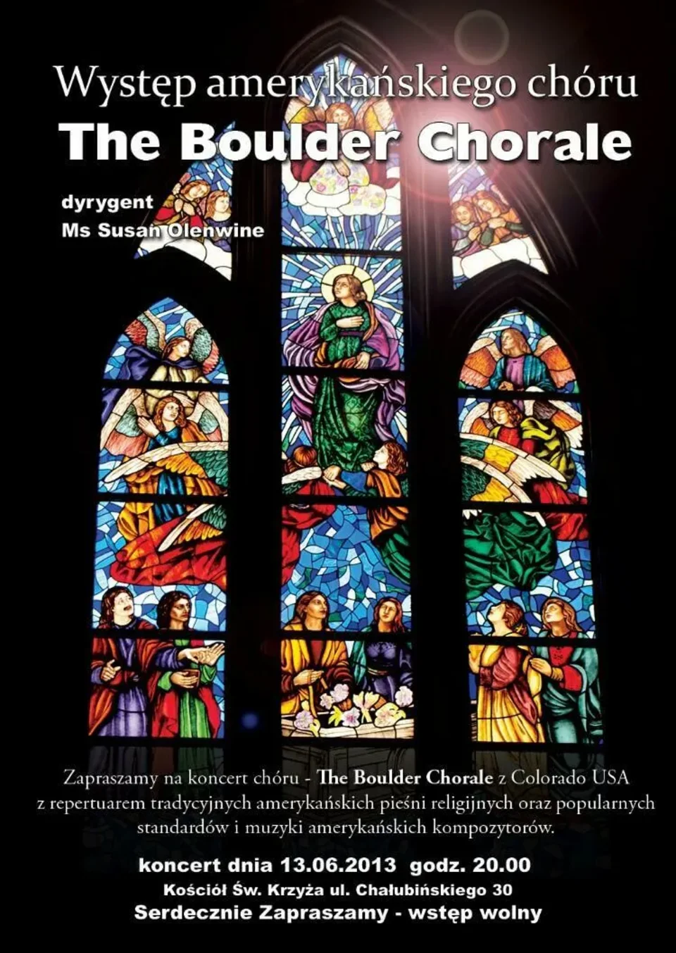 Koncert amerykańskiego chóru The Boulder Chorale