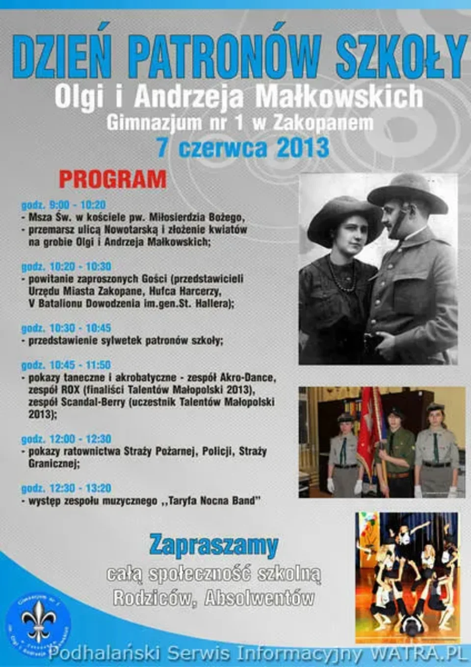 Dzień Patronów Szkoły Olgi i Andrzeja Małkowskich