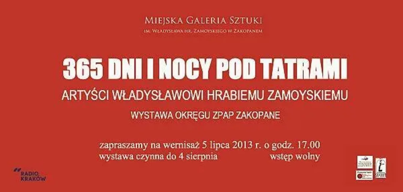 Wystawa „365 dni i nocy pod Tatrami - artyści Władysławowi hrabiemu Zamoyskiemu”