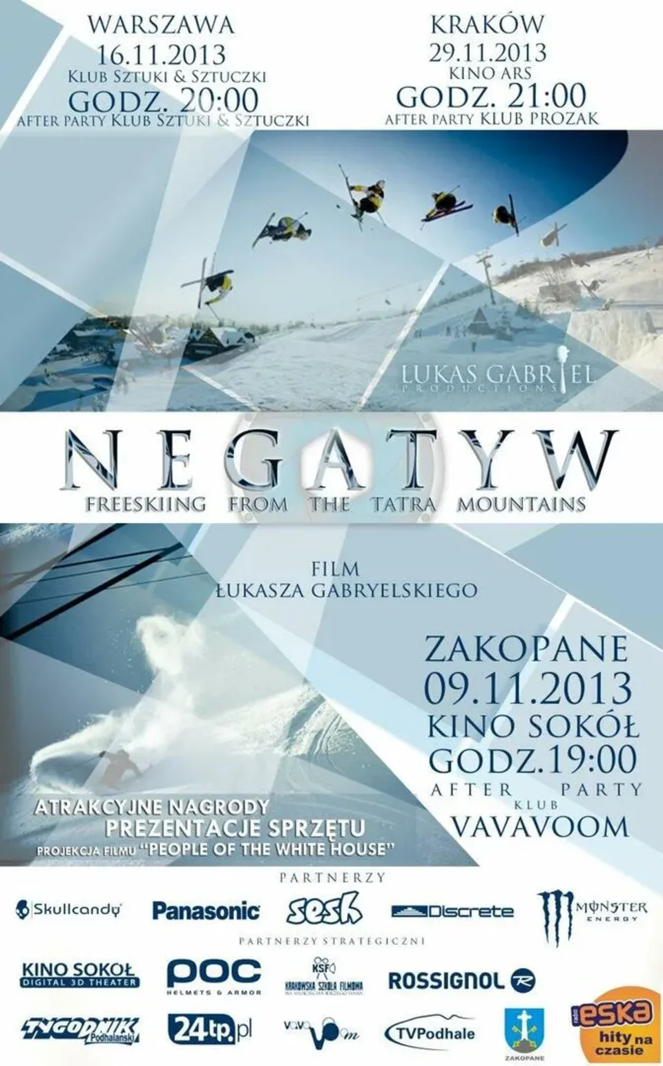 Negatyw - Film narciarski reżyserowany przez Łukasza Gabrielskiego, produkcja Lukas Gabriel Producti