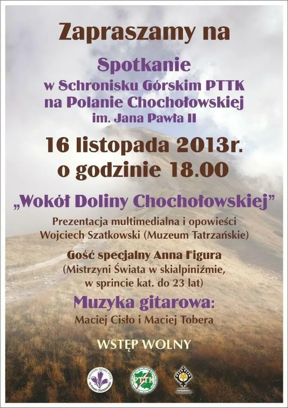 Wieczór górski „Wokół Doliny Chochołowskiej”