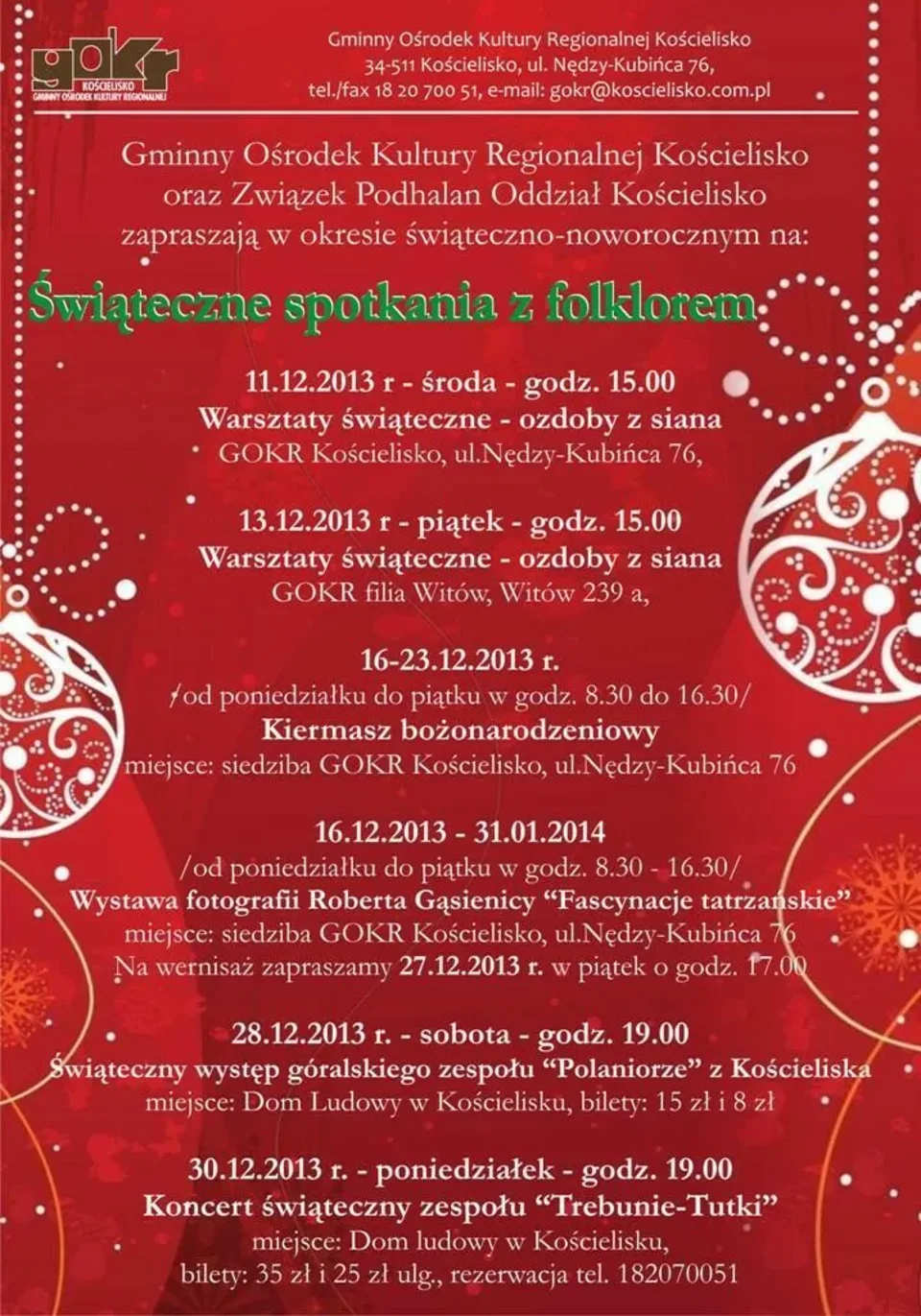Świąteczne spotkania z folklorem