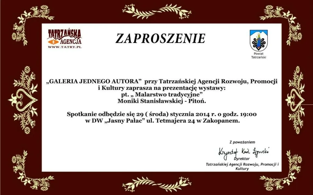 Prezentacja wystawy: pt. „Malarstwo tradycyjne”