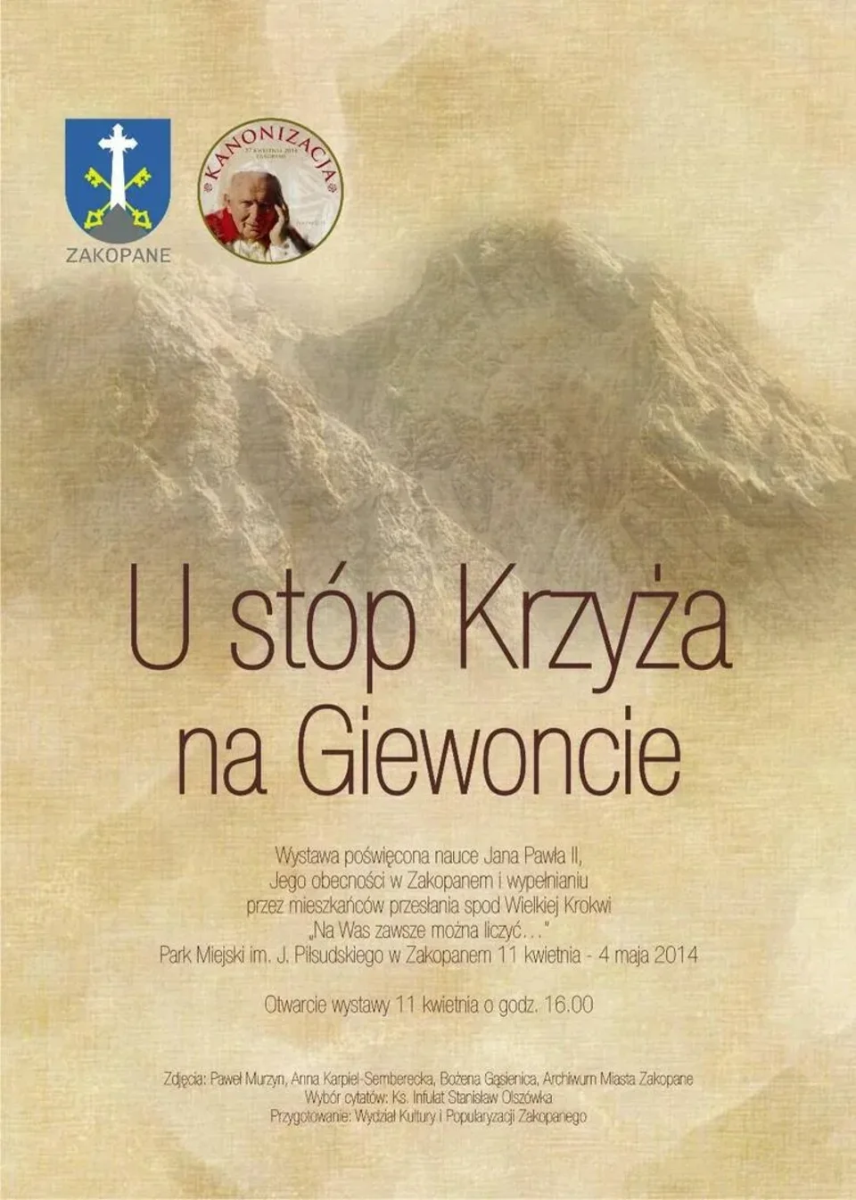 Wystawa "U stóp Krzyża na Giewoncie"