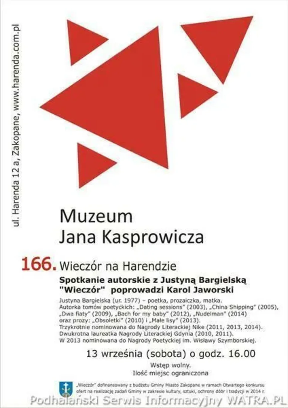 Spotkanie autorskie z Justyną Bargielską na Harendzie