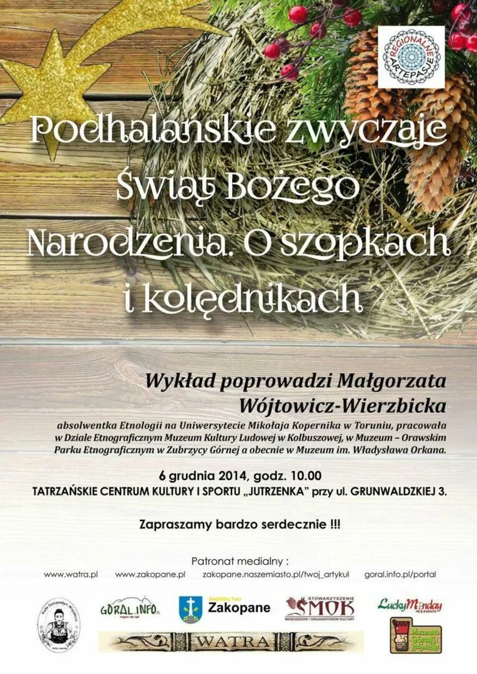 Wykład "Podhalańskie zwyczaje Świąt Bożego Narodzenia. O szopkach i kolędnikach"