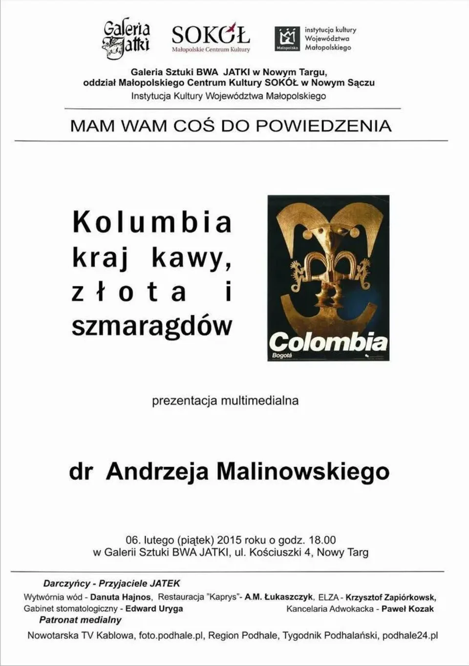 Prezentacja multimedialna "Kolumbia - kraj kawy, złota i szmaragdów"
