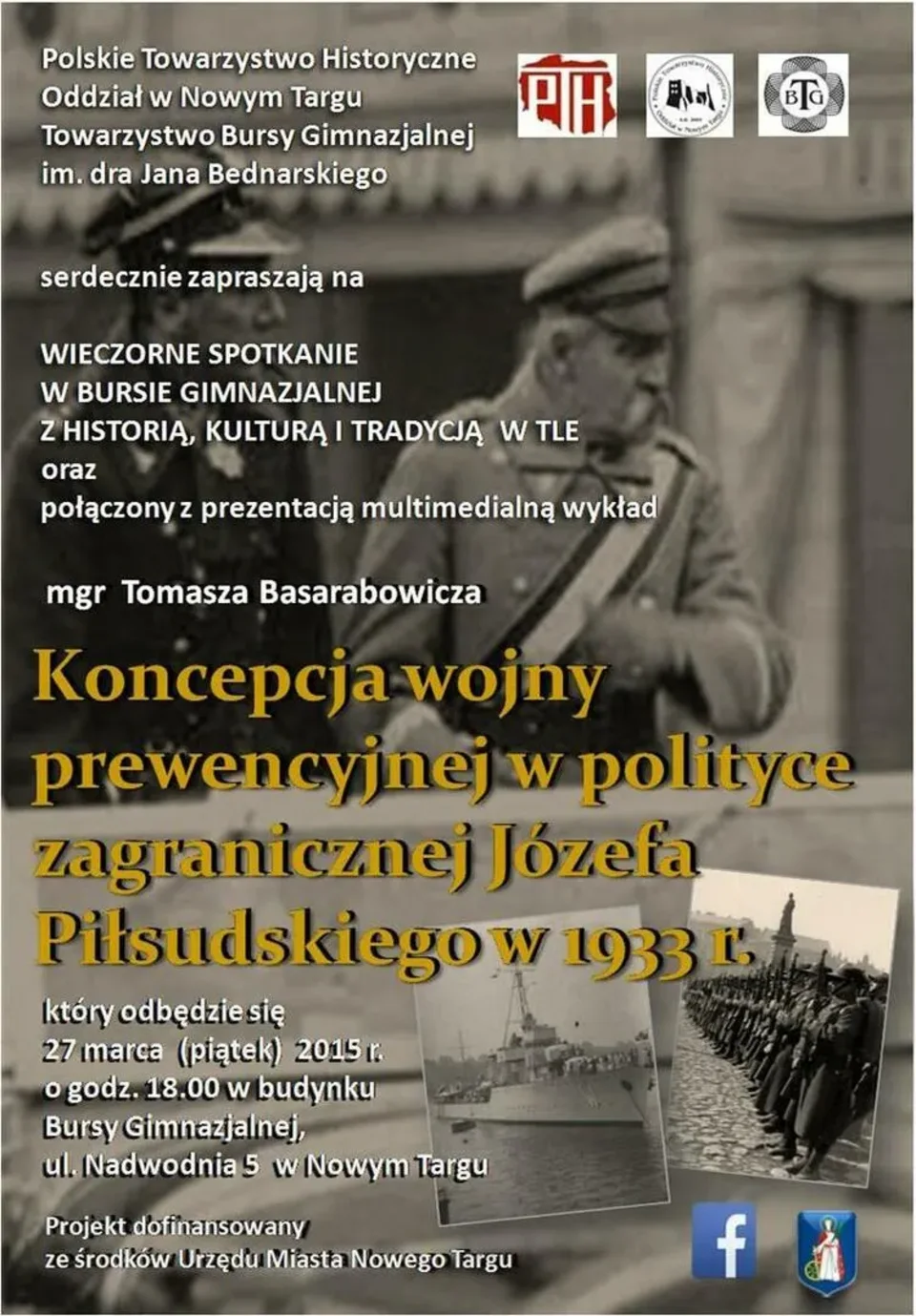 Wykład "Koncepcja wojny prewencyjnej w polityce zagranicznej Józefa Piłsudskiego w 1933 roku&qu