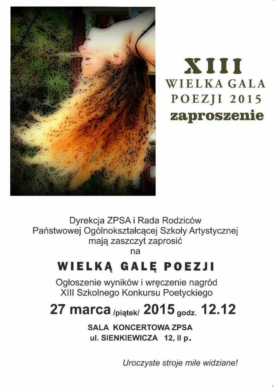 Wielka Gala Poezji w POSA już po raz 13-ty!