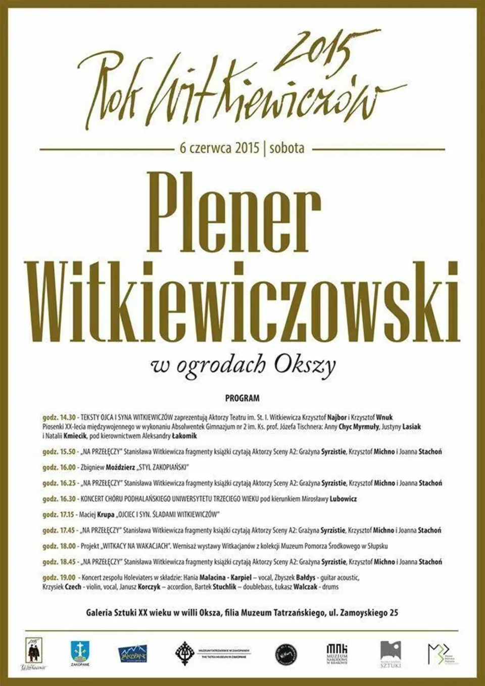 PLENER WITKIEWICZOWSKI W OGRODACH GALERII SZTUKI XX WIEKU W WILLI OKSZA