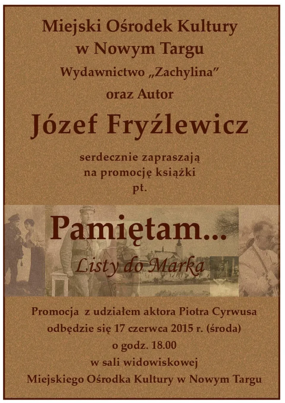 Promocja książki Józefa Fryźlewicza pt. "Pamiętam. Listy do Marka"