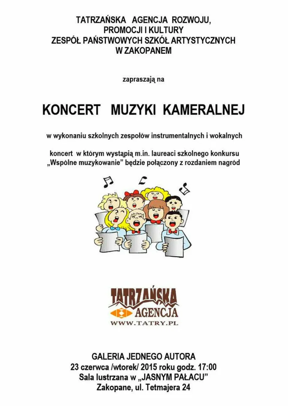 GALERIA JEDNEGO AUTORA zaprasza na KONCERT MUZYKI KAMERALNEJ