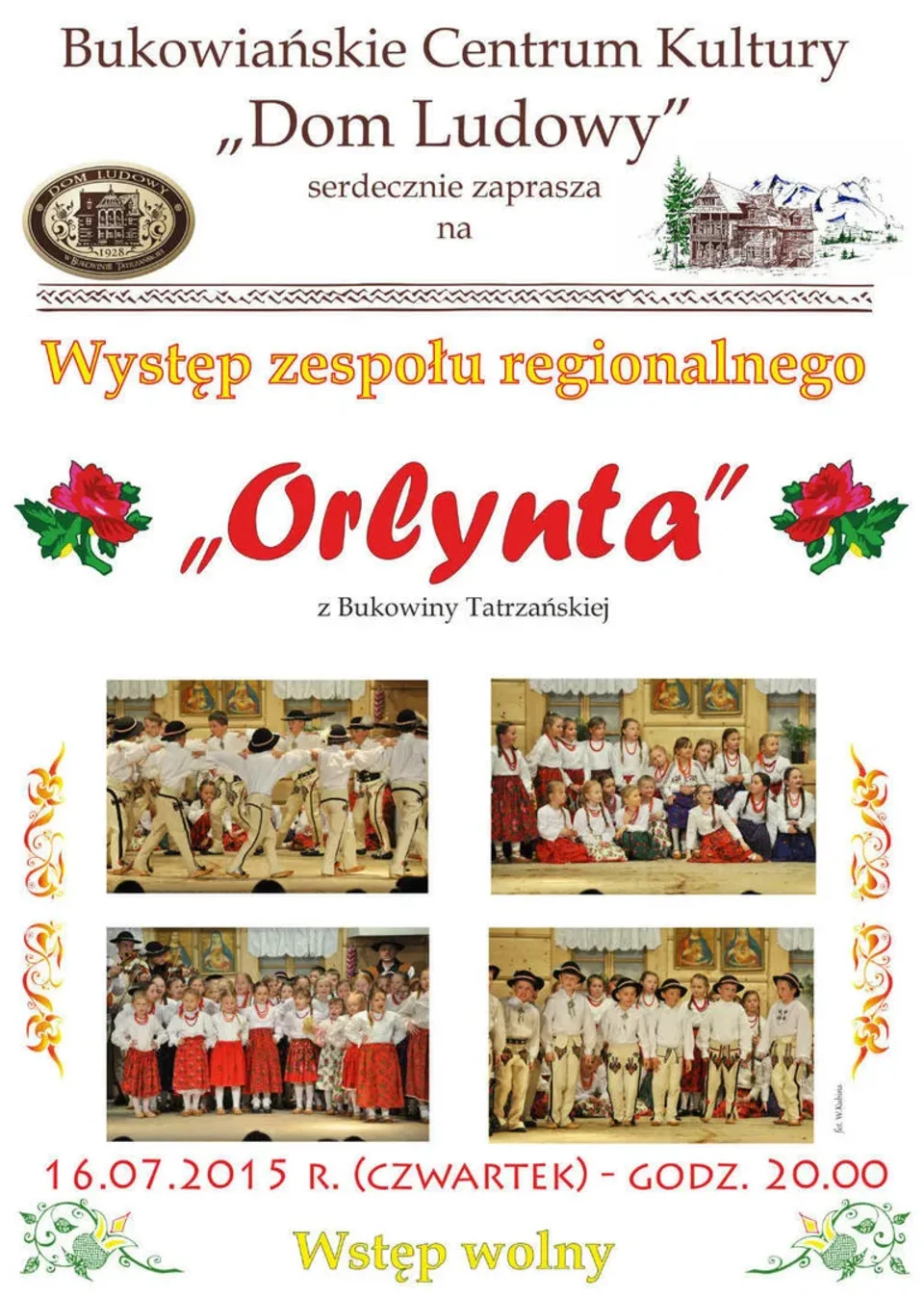 Występ zespołu regionalnego „Orlynta” z Bukowiny Tatrzańskiej