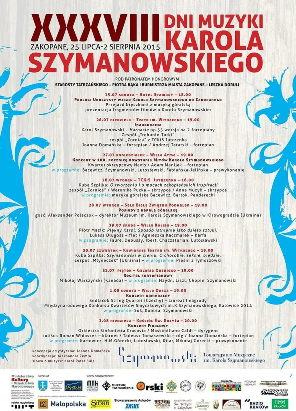 38. DNI MUZYKI KAROLA SZYMANOWSKIEGO