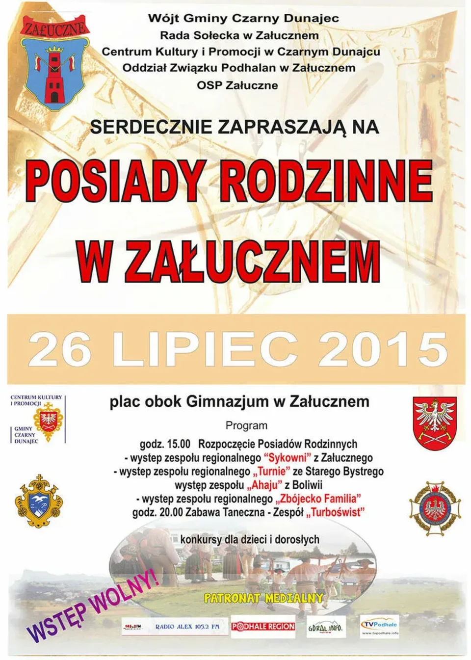 Zaproszenie na Posiady Rodzinne w Załucznem