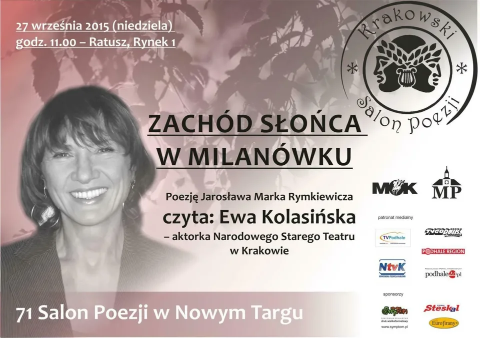 71 salon poezji w Nowym Targu pt. "Zachód słońca w Milanówku"