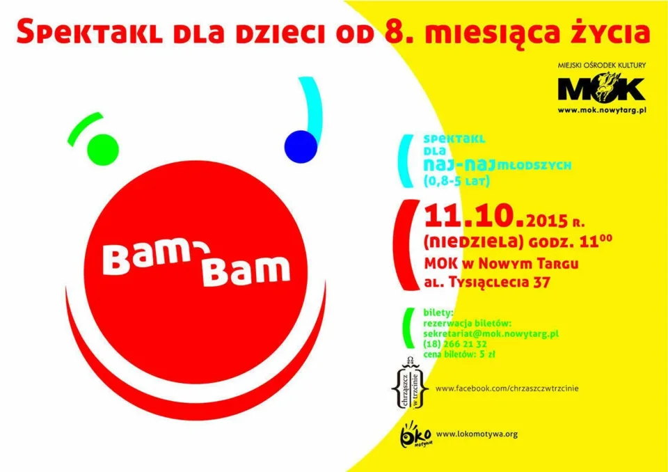 „Bam-bam” spektakl najnajowy, czyli dla najmłodszych