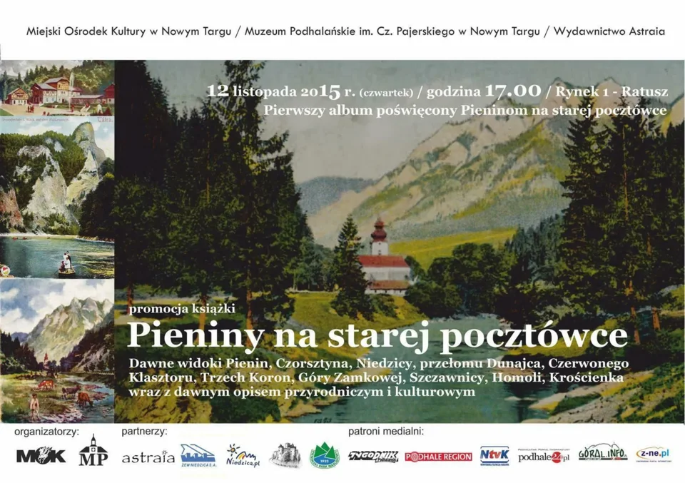 Promocja książki Pieniny na starej pocztówce
