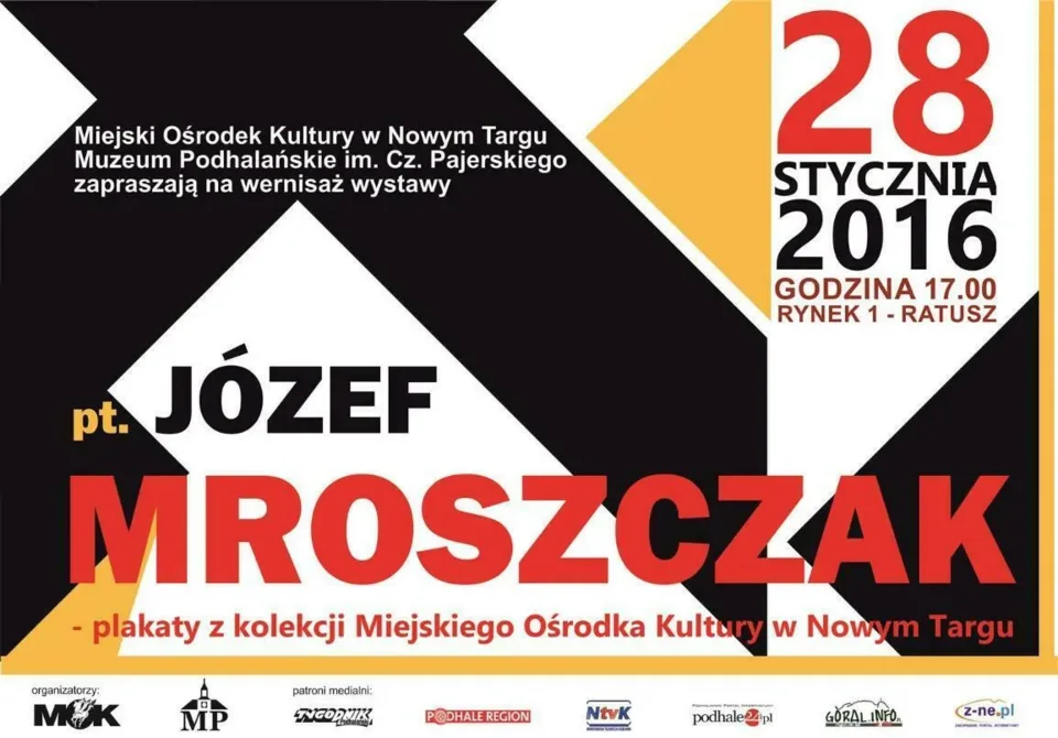 Józef Mroszczak - plakaty z kolekcji Miejskiego Ośrodka Kultury w Nowym Targu