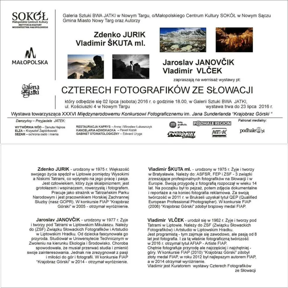 Wernisaż wystawy pt. "Czterech fotografików ze Słowacji"