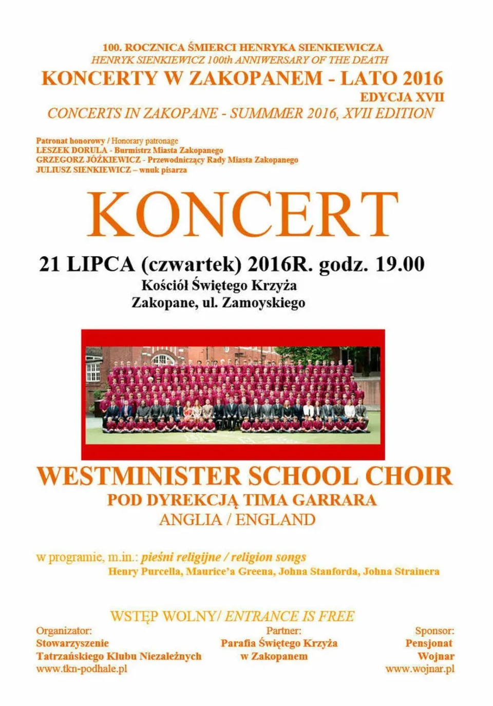 Koncert Westminister School Choir