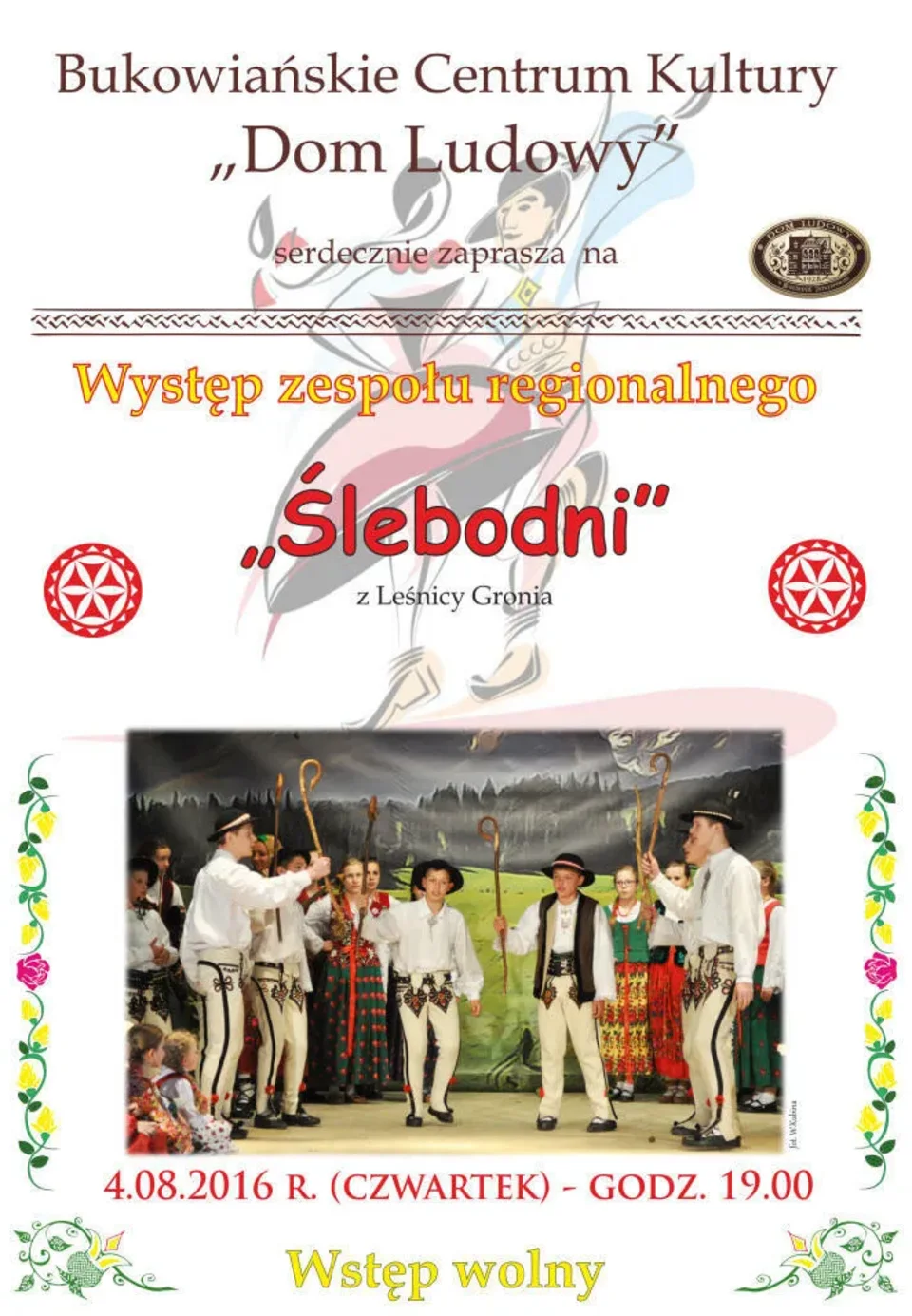 Występ zespołu regionalnego "Ślebodni"