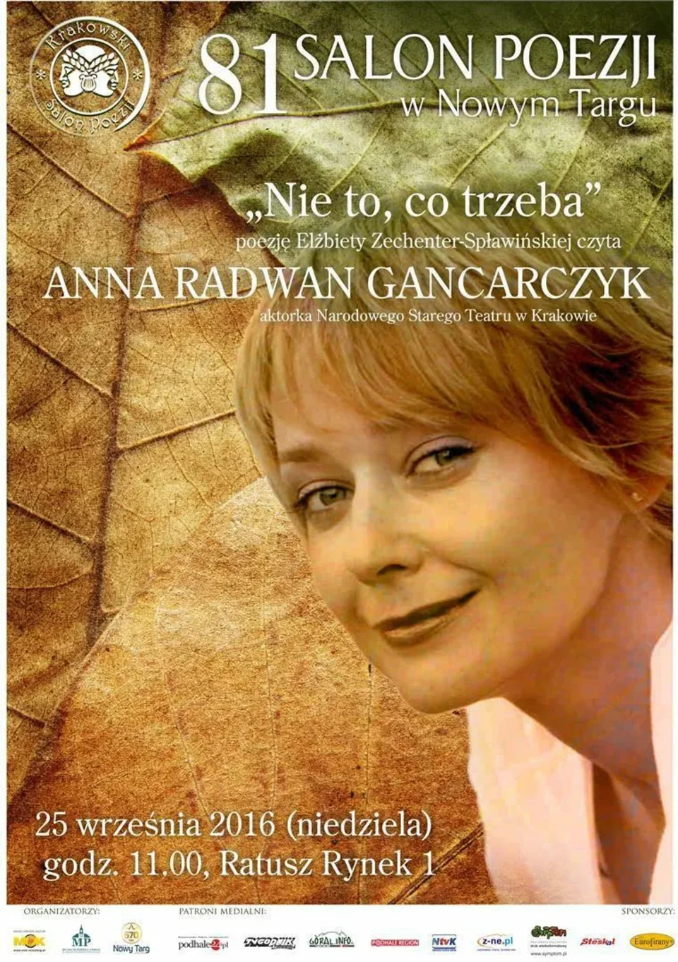 „Nie to, co trzeba” - 81 salon poezji w Nowym Targu