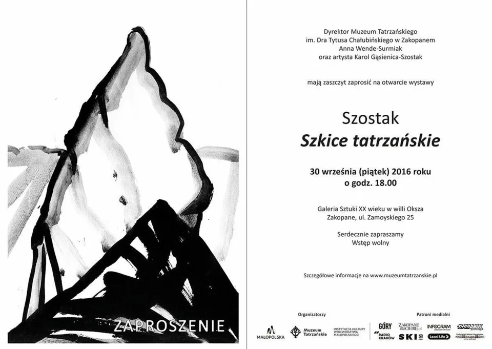 Otwarcie wystawy "Szostak. Szkice tatrzańskie"