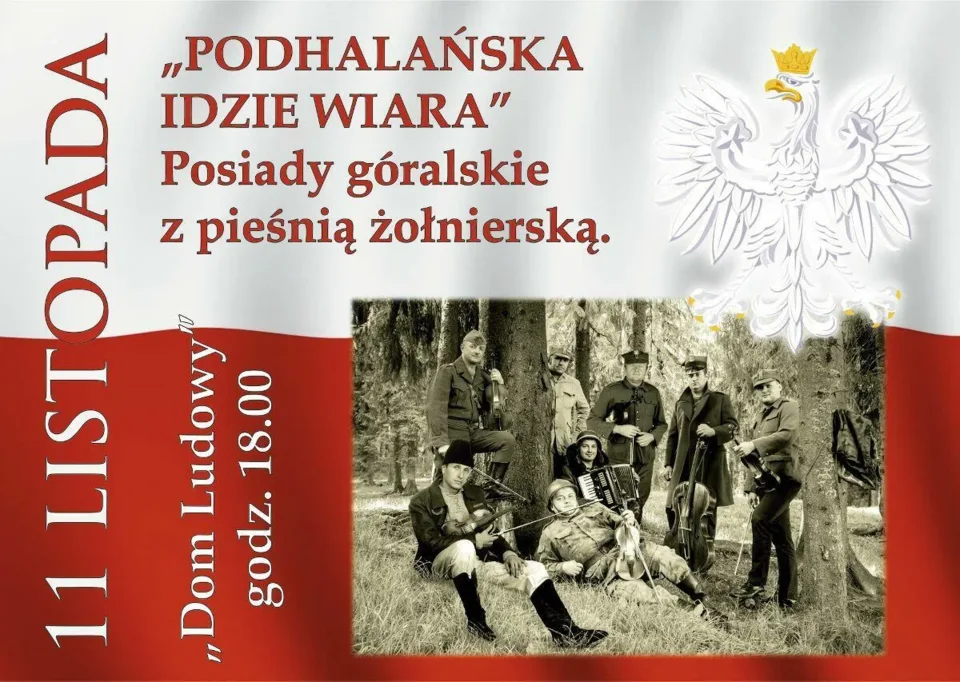 Góralskie posiady z pieśnią żołnierską "Podhalańska idzie wiara"
