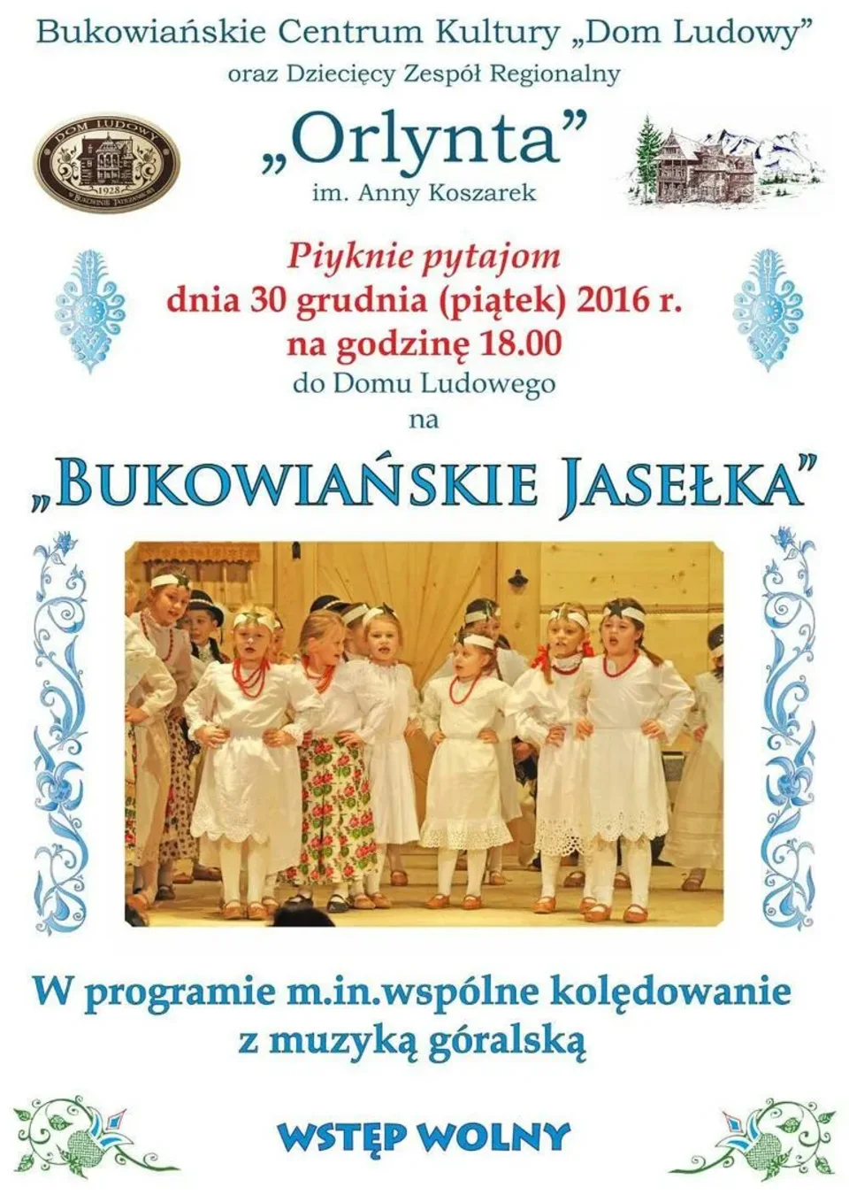 "Bukowiańskie Jasełka" w Domu Ludowym