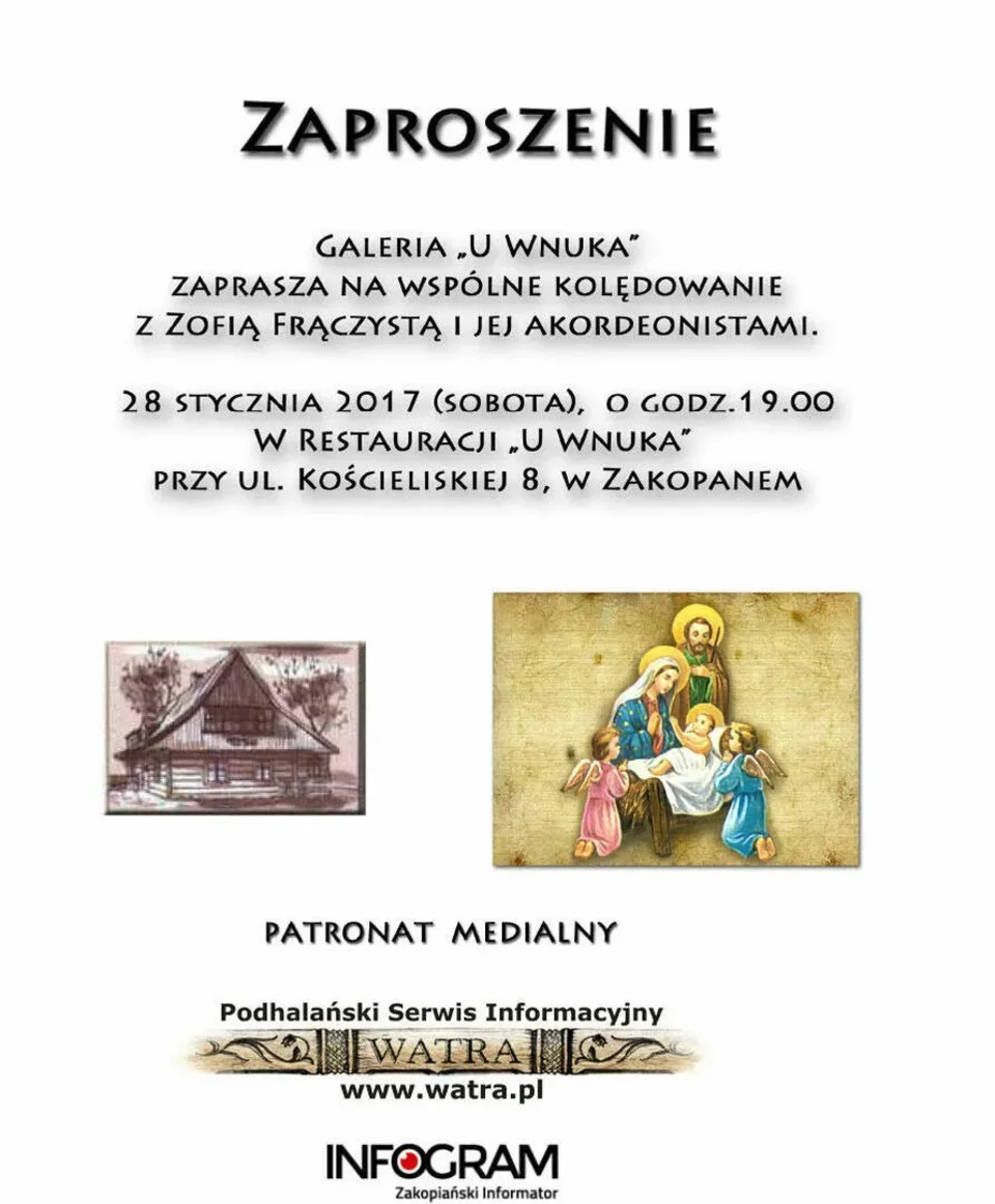 Wspólne kolędowanie z Zofią Frączystą i jej akordeonistami