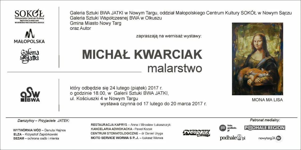 Malarstwo Michała Kwarciaka - wernisaż